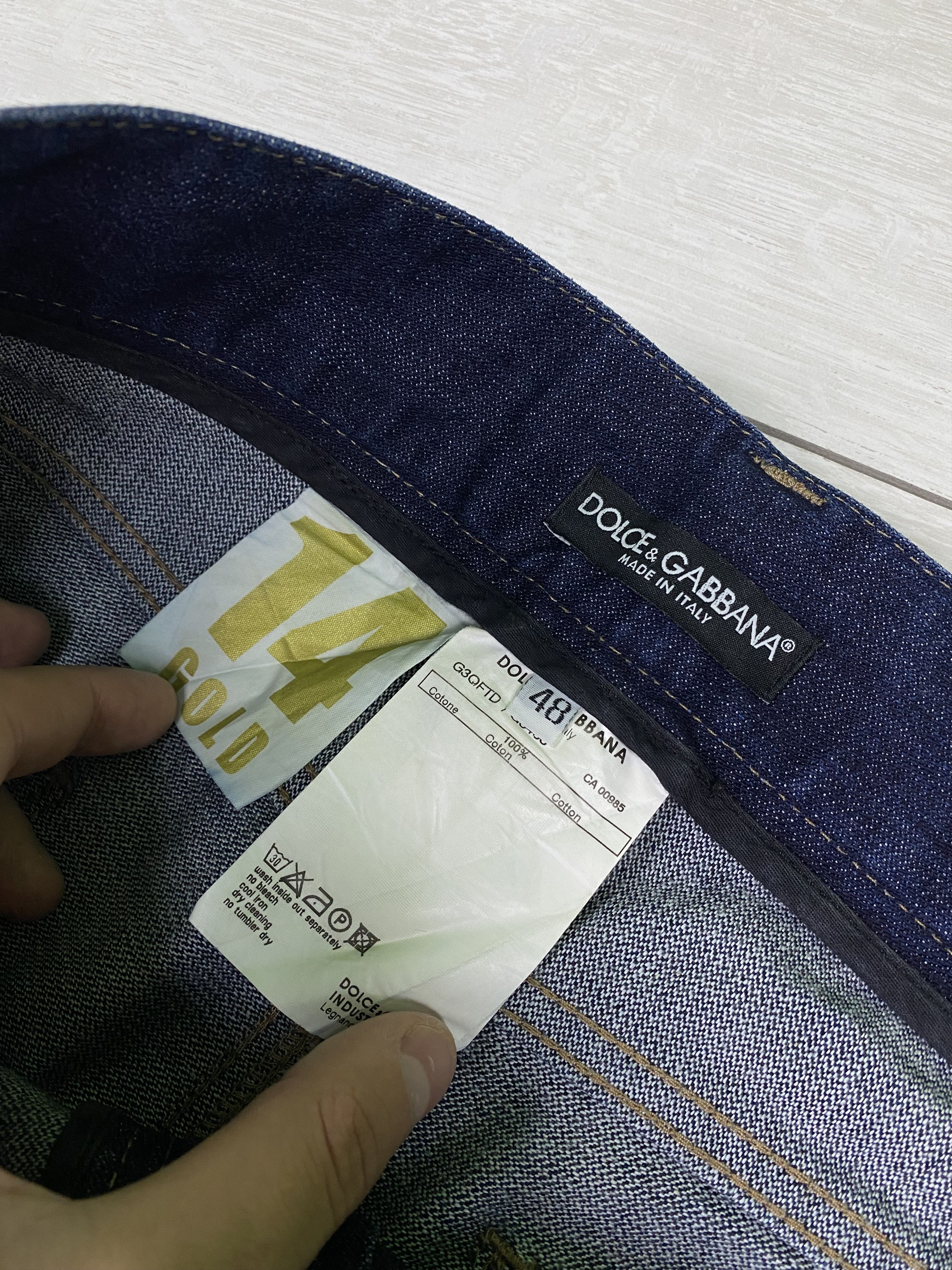 Dolce & Gabbana Rare Dolce & Gabbana 14 gold stright jeans size 48 Size US 32 / EU 48 - 12 Thumbnail