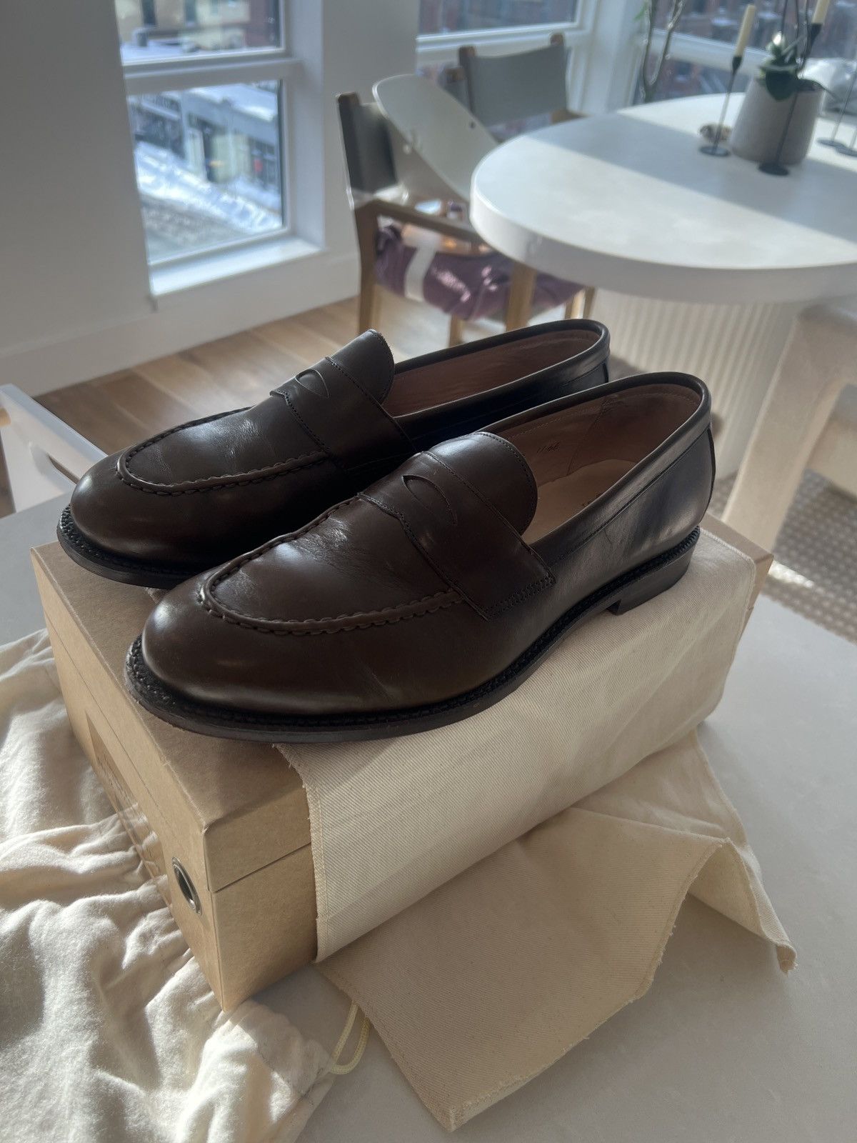 Grant Stone Grant Stone Traveler Penny Dark Olive Chromexcel 11.5E Size US 11.5 / EU 44-45 - 8 Thumbnail