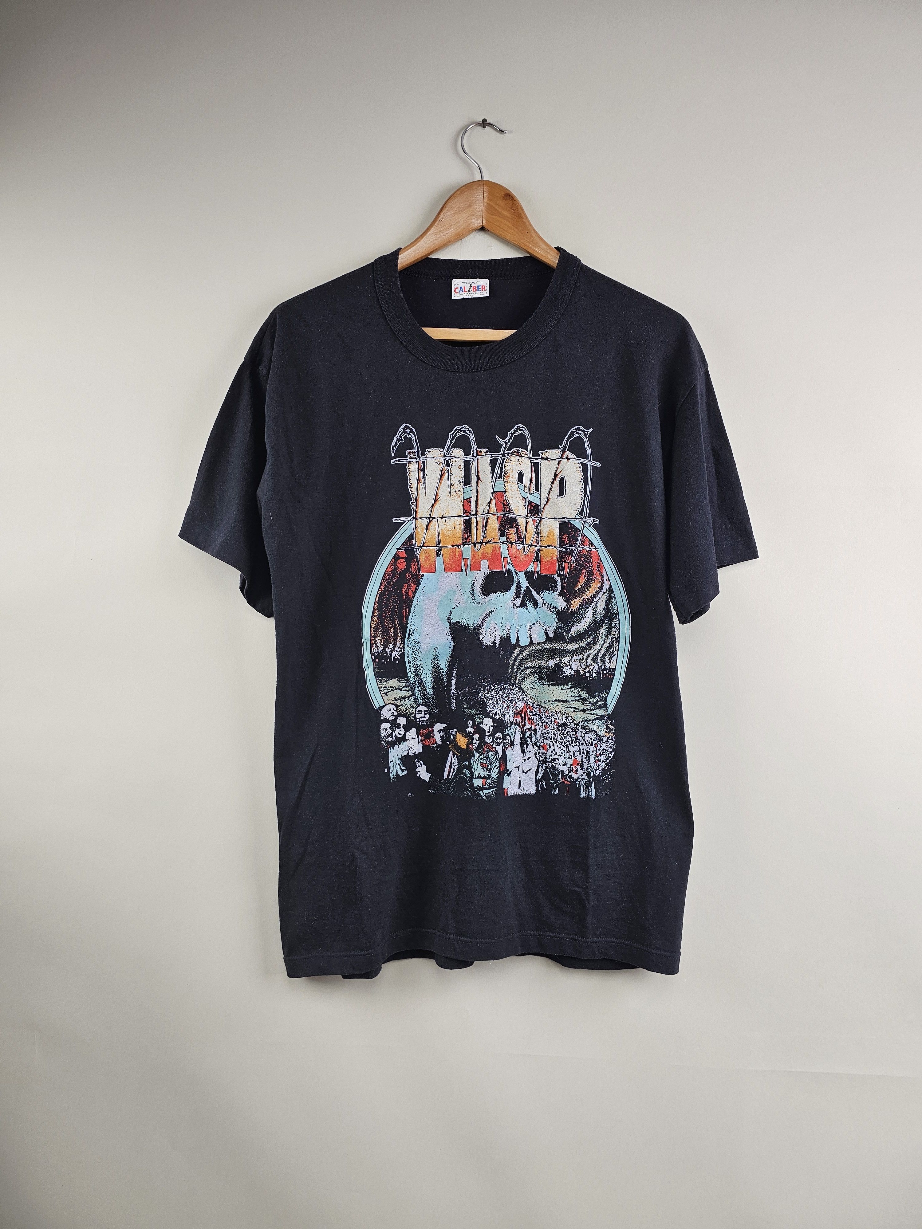 image of Band Tees x Rock Tees 1989 Wasp 89 And Headless Tour XL 21.5" 28.5" in Black, Men's