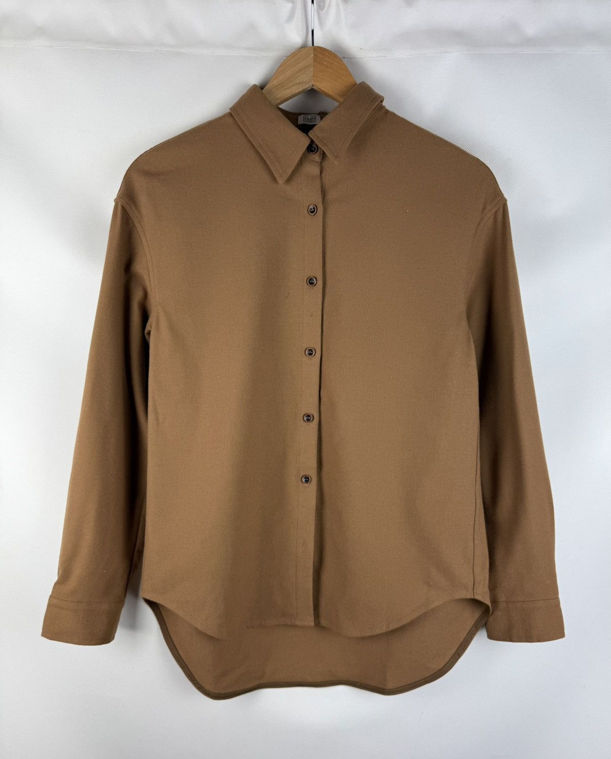 Toteme Toteme Novale Ladies Long Sleeve Wool Button Up Shirt Size S / US 4 / IT 40 - 1 Thumbnail