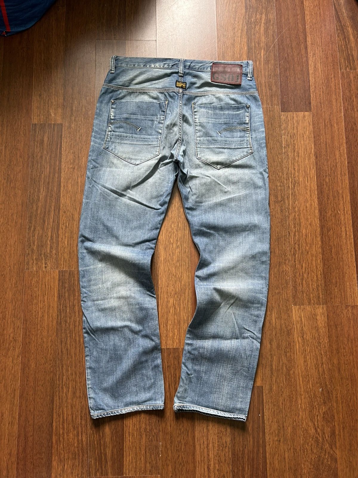 G-Star Vintage G-Star Raw 3301 Denim Men’s Jeans Faded Wash Size M Size US 33 - 1 Thumbnail