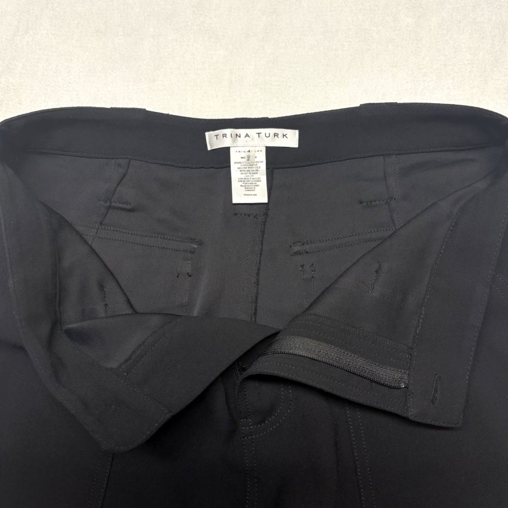 Trina Turk Trina Turk Jogger Pants High Rise Black Button Cuff Pants Size 4 Size 27" / US 4 / IT 40 - 4 Thumbnail