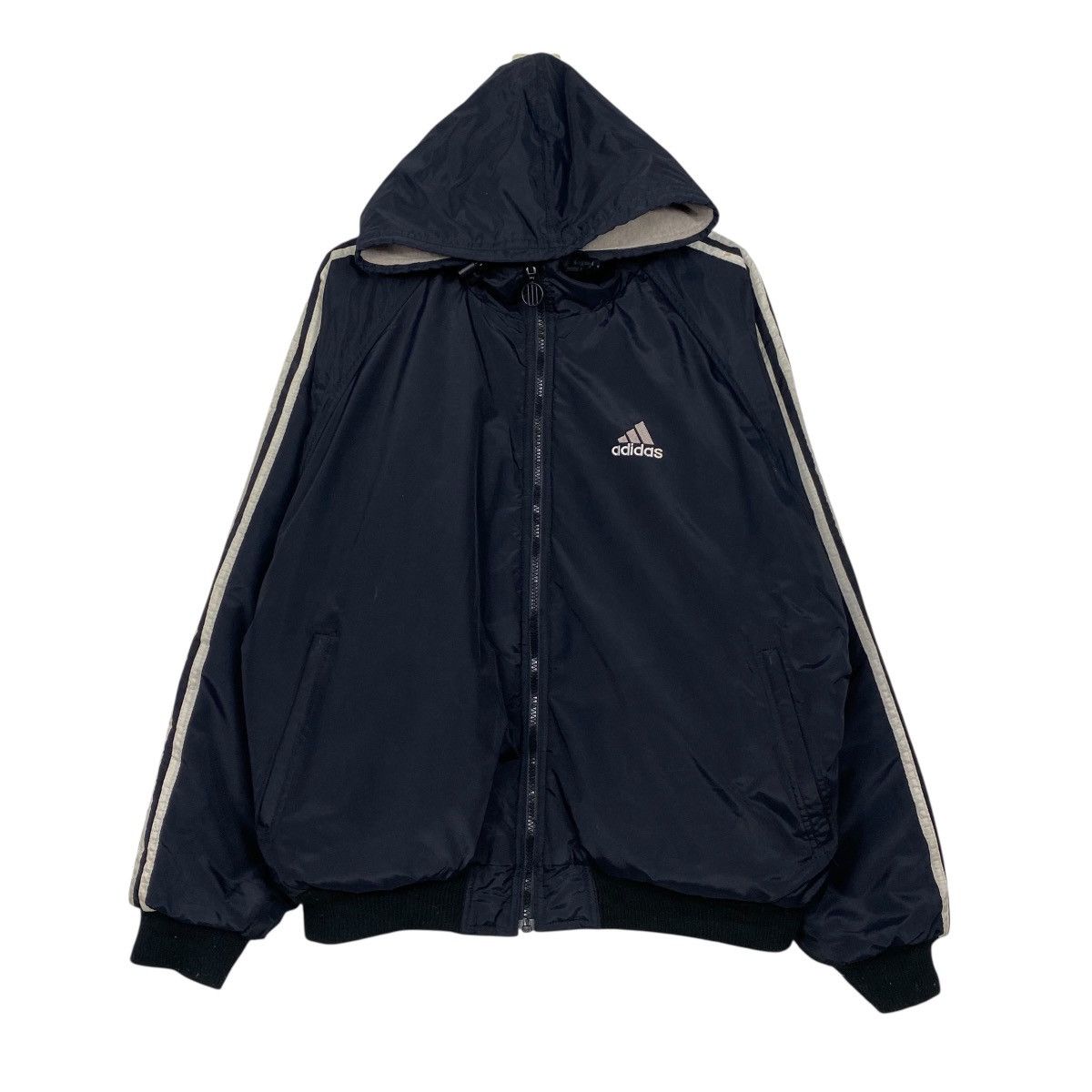 Adidas Vintage Adidas reversible hoodie jacket Size US L / EU 52-54 / 3 - 1 Thumbnail