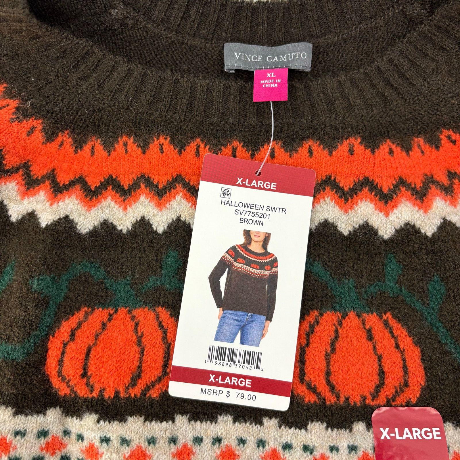 Vince Camuto Vince Camuto Size X Large Fair Isle Women's Sweater Crewneck Size XL / US 12-14 / IT 48-50 - 4 Thumbnail