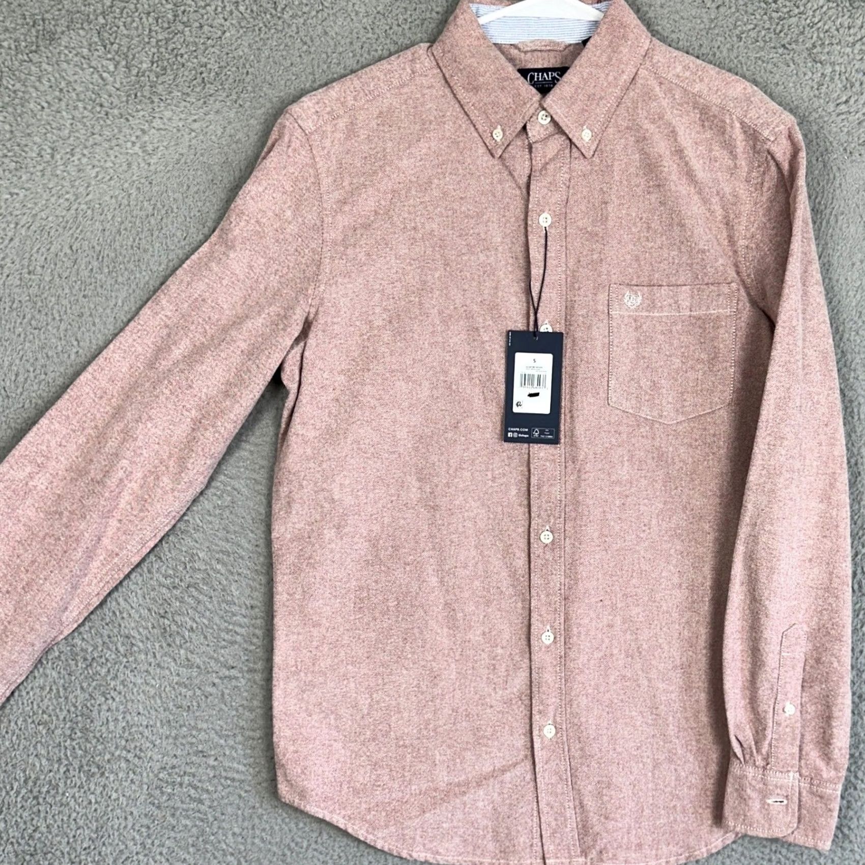 Chaps Chaps Shirt Mens Small Red Button-Down Long Sleeve Casual Logo Size US S / EU 44-46 / 1 - 2 Thumbnail