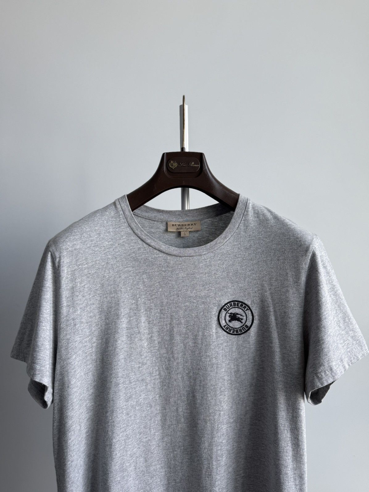 Burberry Burberry London England Grey Cotton T-Shirt Logo Patch Size US L / EU 52-54 / 3 - 4 Thumbnail