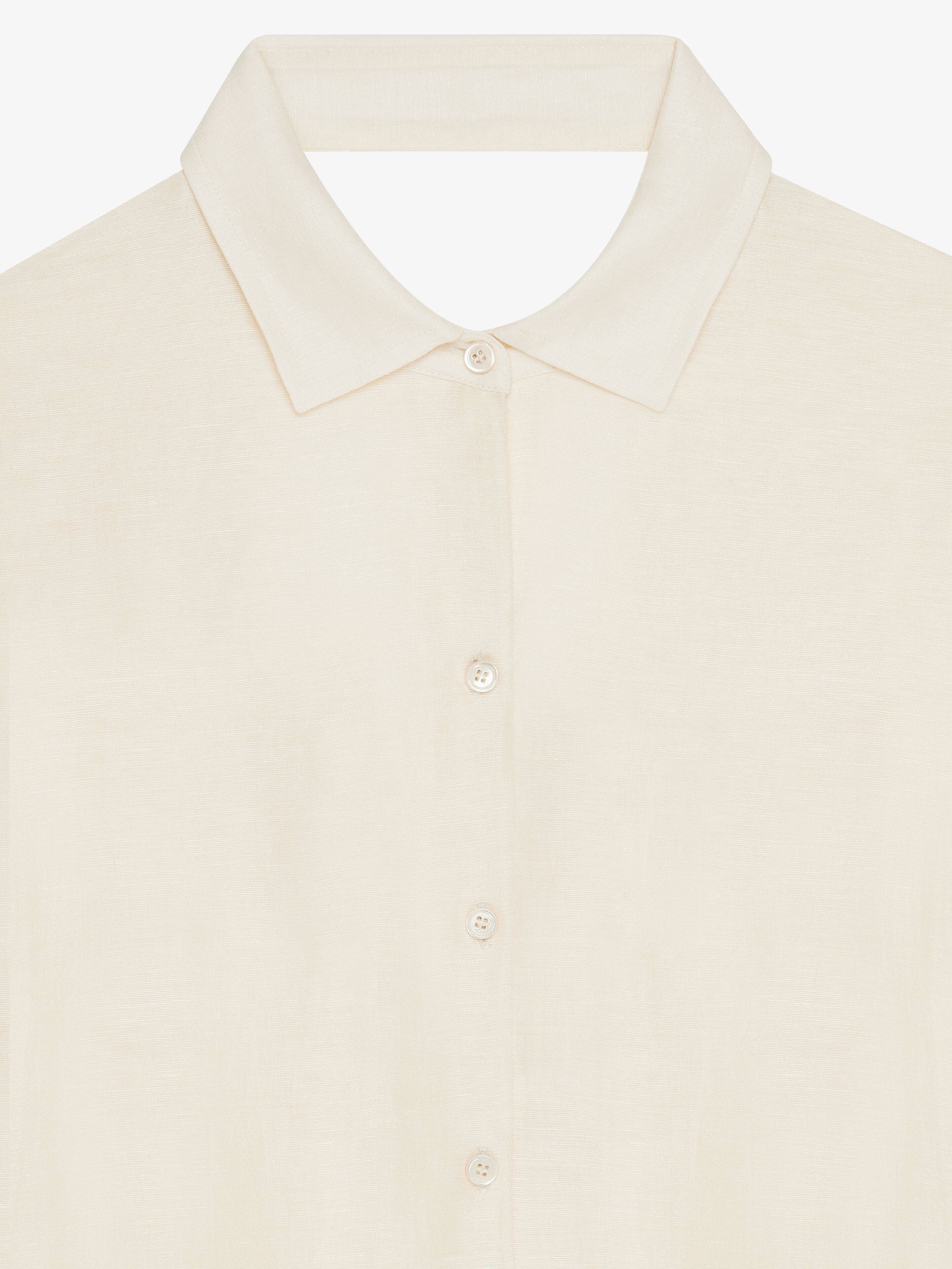 Givenchy o1w1db10825 Draped Back Long Shirt in Ivory Size XS / US 0-2 / IT 36-38 - 5 Thumbnail