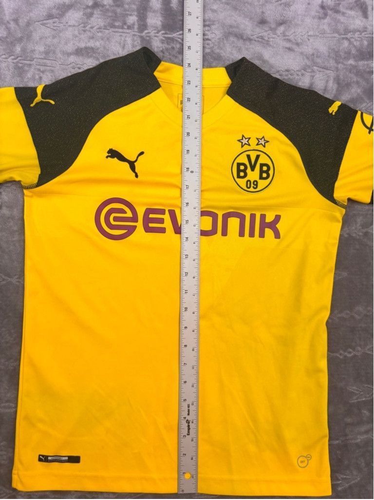 Puma Men's Puma BVB Borussia Dortmund Jersey XL Yellow Soccer Size US XL / EU 56 / 4 - 4 Thumbnail