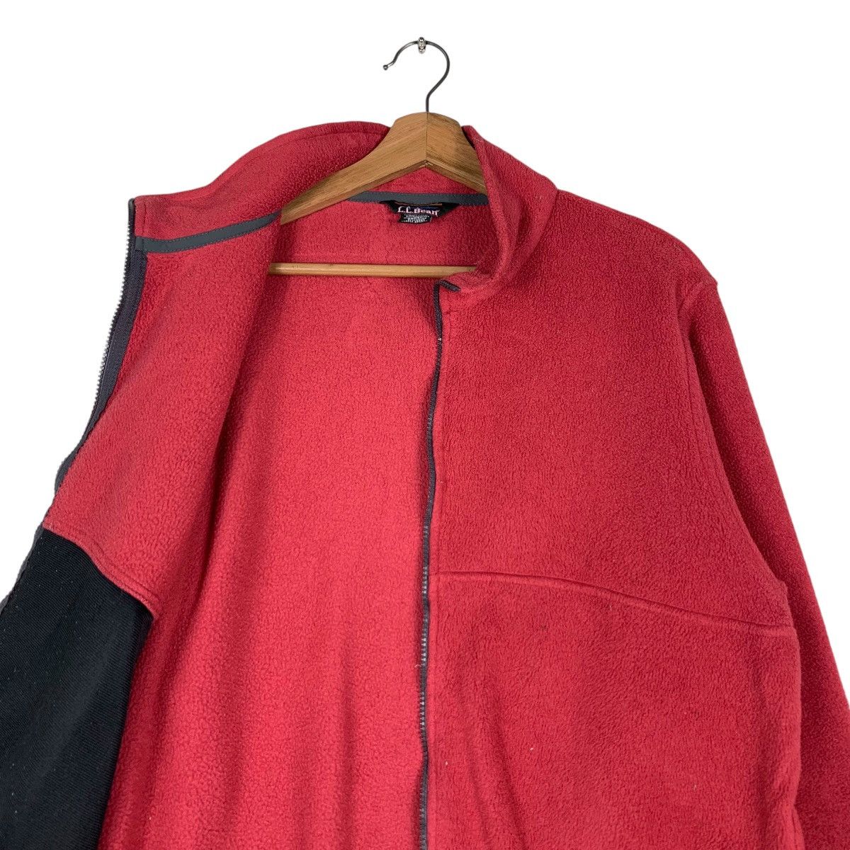 L.L. Bean 90’s L.L. BEAN Zipper Red Fleece Jacket #1358-C61 Size M / US 6-8 / IT 42-44 - 10 Thumbnail