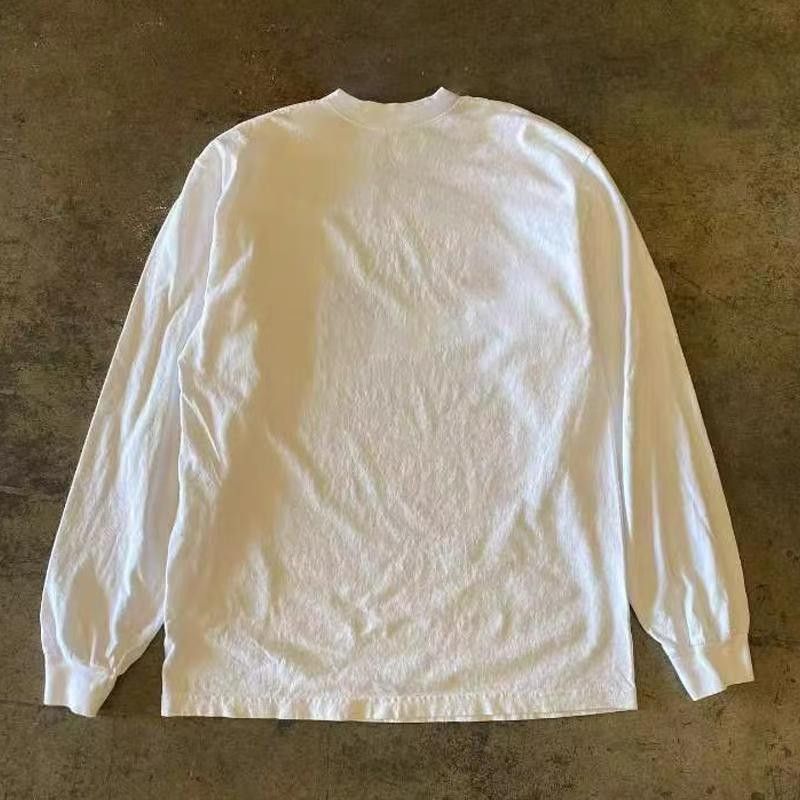 Japanese Brand White washed vintage cat print long-sleeved t-shirt Size US M / EU 48-50 / 2 - 2 Thumbnail