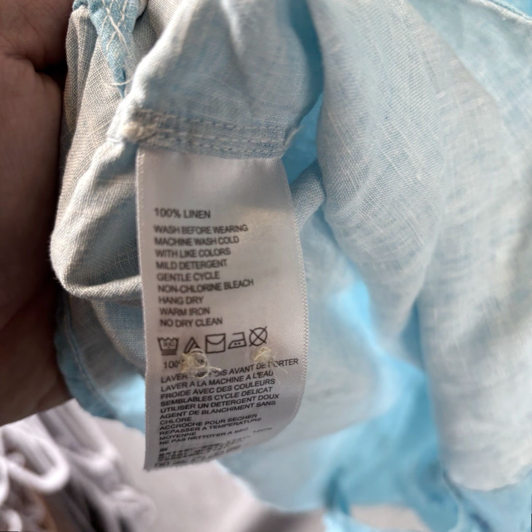 Tommy Bahama Tommy Bahama Shirt Mens L Teal Aqua 100% Linen Button-Up Long Sleeve Beach Relaxed Casual Size US L / EU 52-54 / 3 - 4 Thumbnail