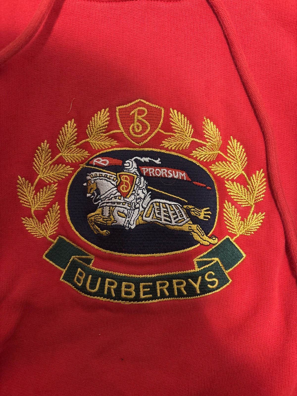 Burberry Burberry embroidered hoodie (red) Size US M / EU 48-50 / 2 - 2 Thumbnail