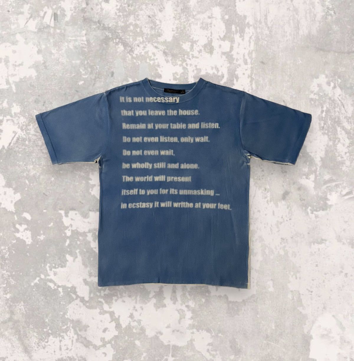 20471120 Japan Men’s Bigi Blur Ecstasy Poetry Wool Tshirt Size US M / EU 48-50 / 2 - 2 Thumbnail
