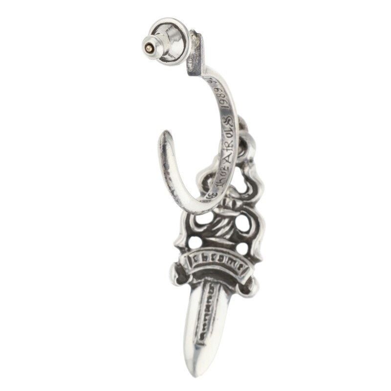 Chrome Hearts Chrome Hearts No5 Dagger Hoop Silver Earring Size ONE SIZE - 2 Thumbnail