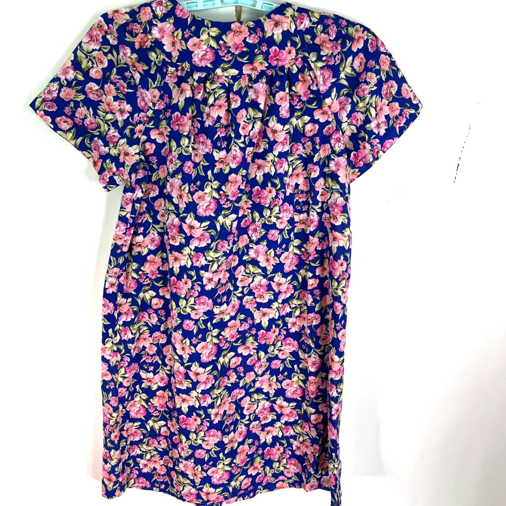 Vintage VINTAGE Kelly Reed Floral Pocketed House Dress Womens Size M Pink Cotton Blend Size M / US 6-8 / IT 42-44 - 6 Thumbnail