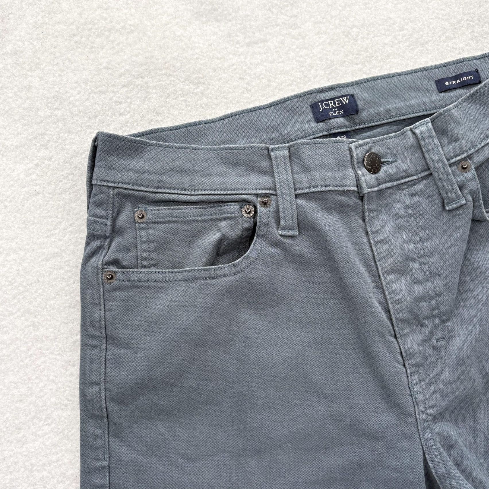 J.Crew J.CREW Garment Dyed Five Pocket Pants Mens 29x30 Blue Stretch Straight Preppy Jeans Regular Inseam 30in 29 Waist Flex Straight Mens Size US 29 - 3 Thumbnail