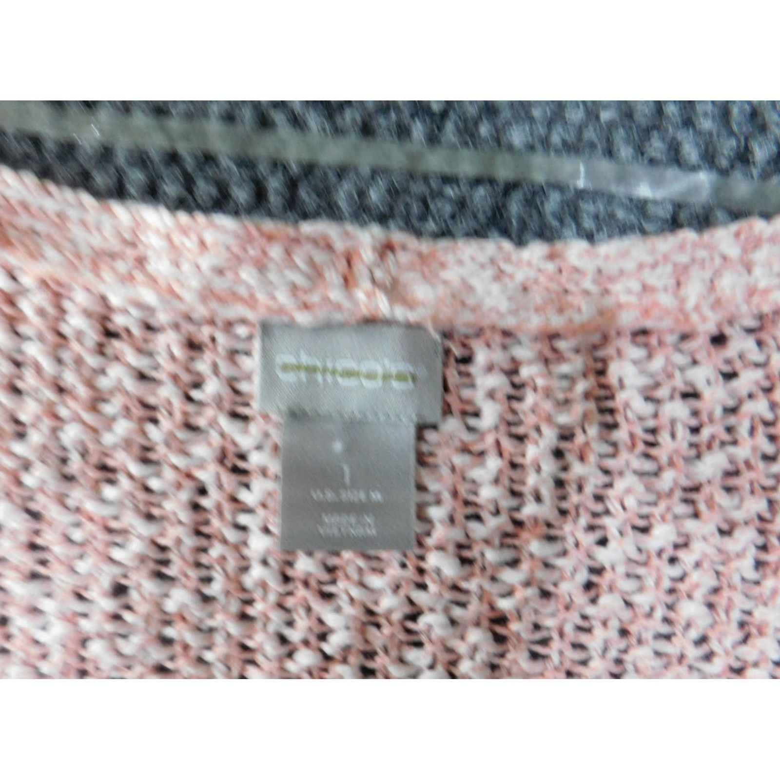 Vintage Chico's Sweater Pullover Knit V-Neck Pink Size 1 Regular Women Modern Stretch Christmas Winter Casual Size XS / US 0-2 / IT 36-38 - 6 Thumbnail