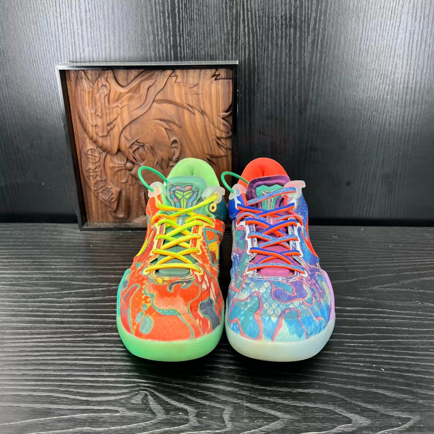 Nike ZK8 Color Blocked Orange & Blue Sneakers Size US 8 / EU 41 - 3 Thumbnail