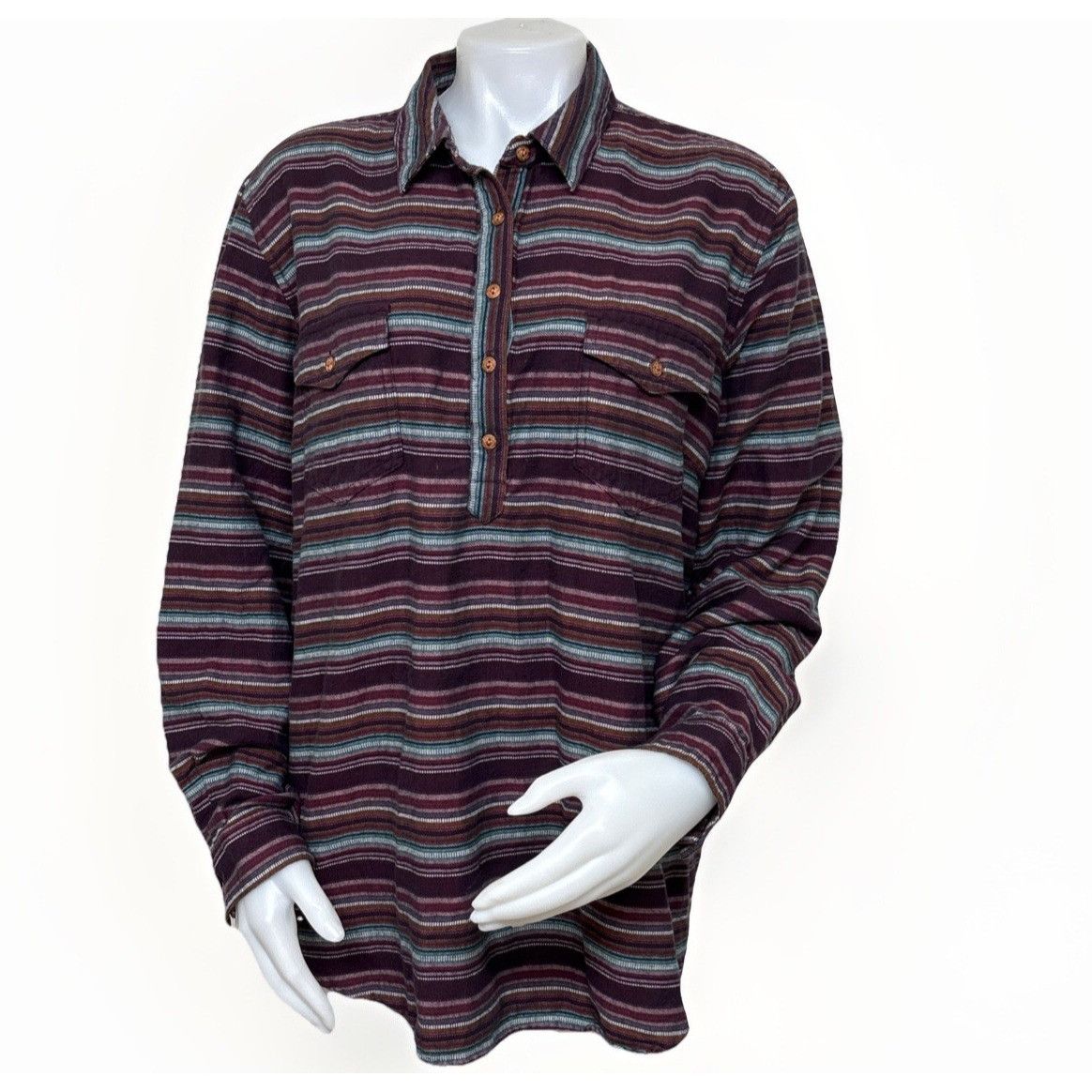 Ariat Ariat Billie Jean Western Shirt Womens XXL Aztec Stripe Burg Size XXL / US 16-18 / IT 52-54 - 1 Thumbnail