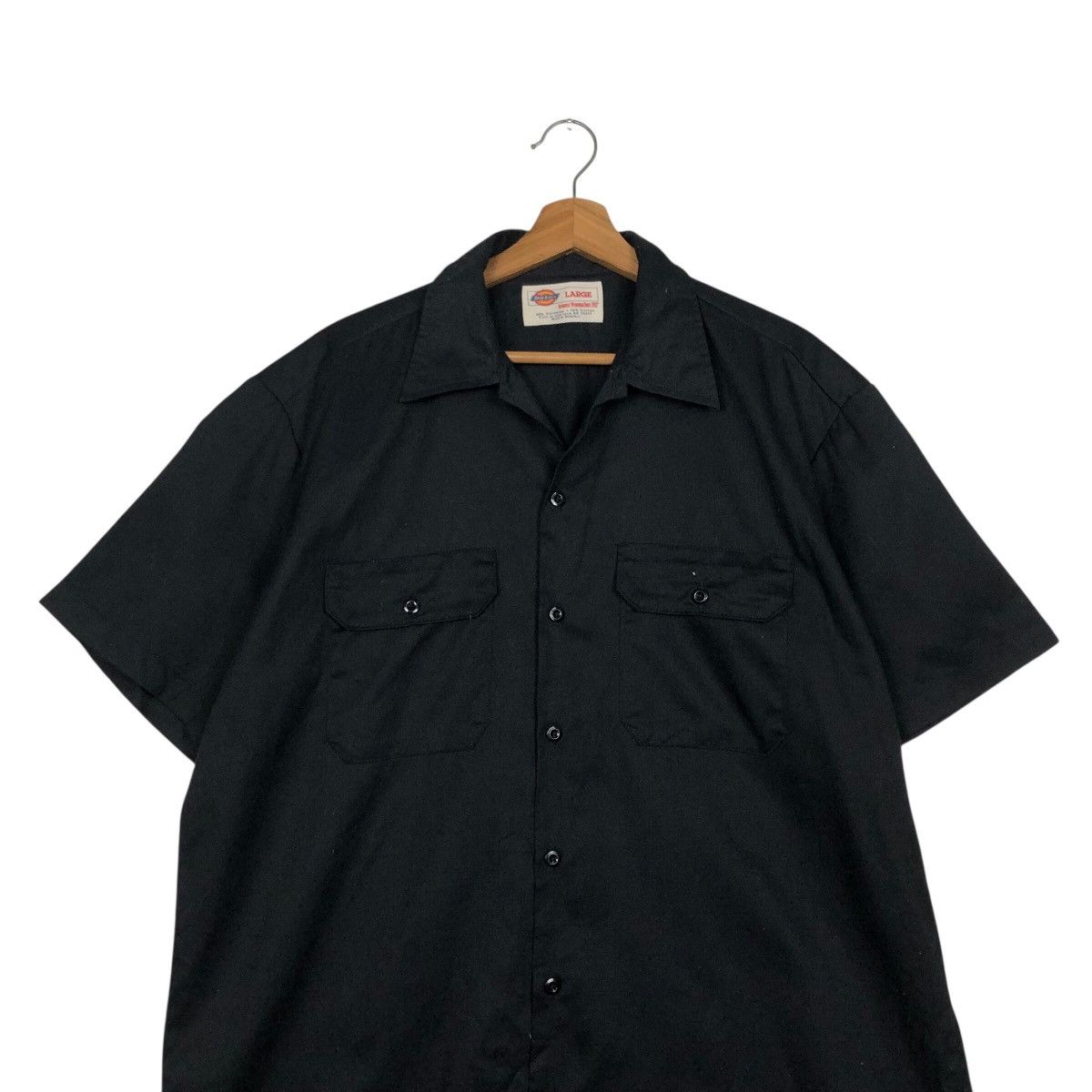 Japanese Brand 📌Rich Black Vintage Chore Work Shirt Bowling Shirt Dickies Size US L / EU 52-54 / 3 - 5 Thumbnail