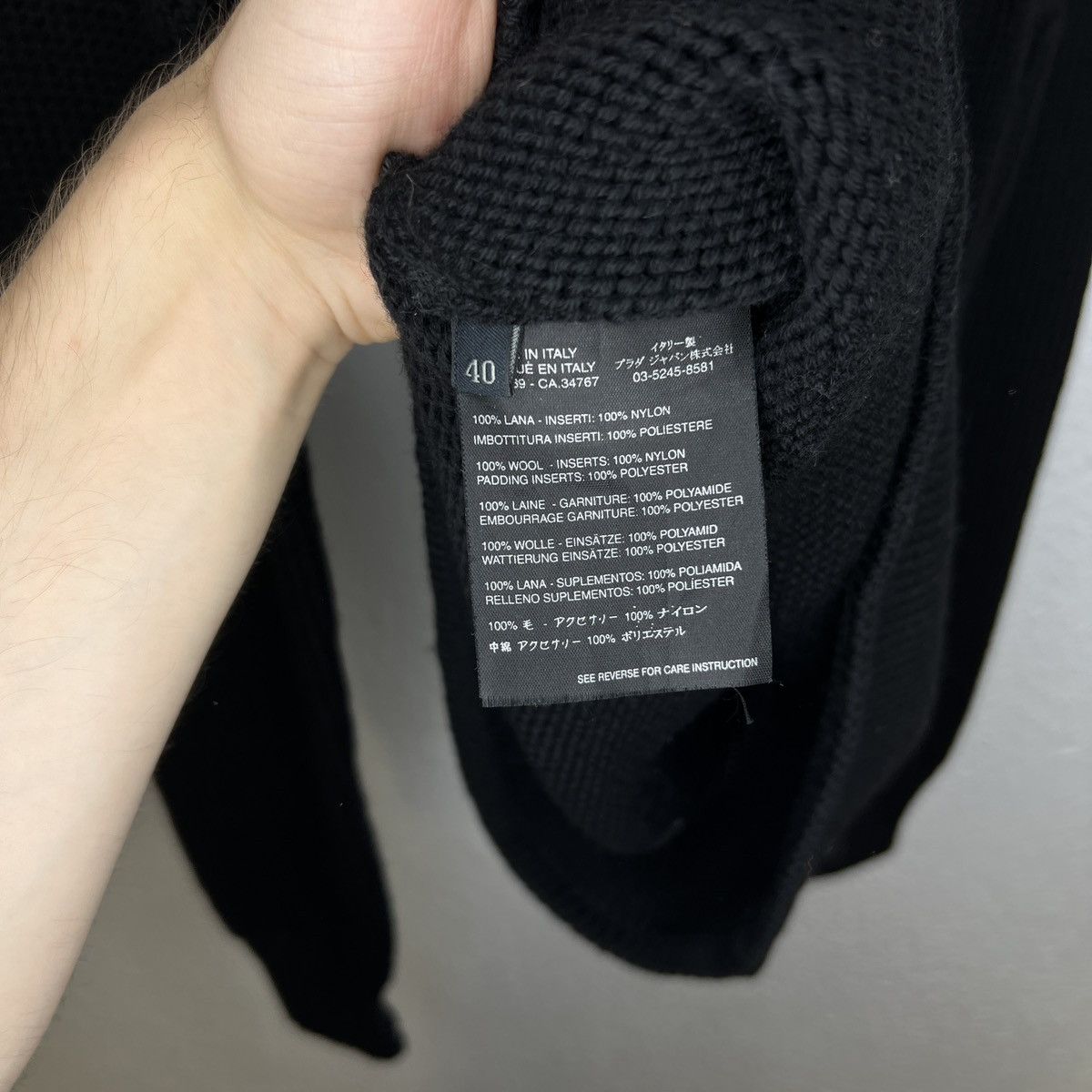 Prada Prada Sweater Knitwear Turtleneck Black Wool Nylon Size M / US 6-8 / IT 42-44 - 6 Thumbnail