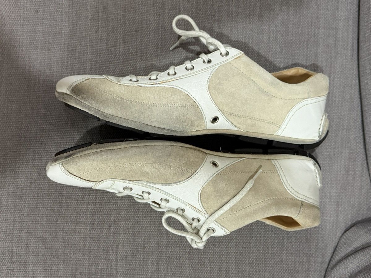 Prada Prada White & Cream Suede Leather Driving Sneakers Size 10 Size US 10 / EU 43 - 15 Thumbnail