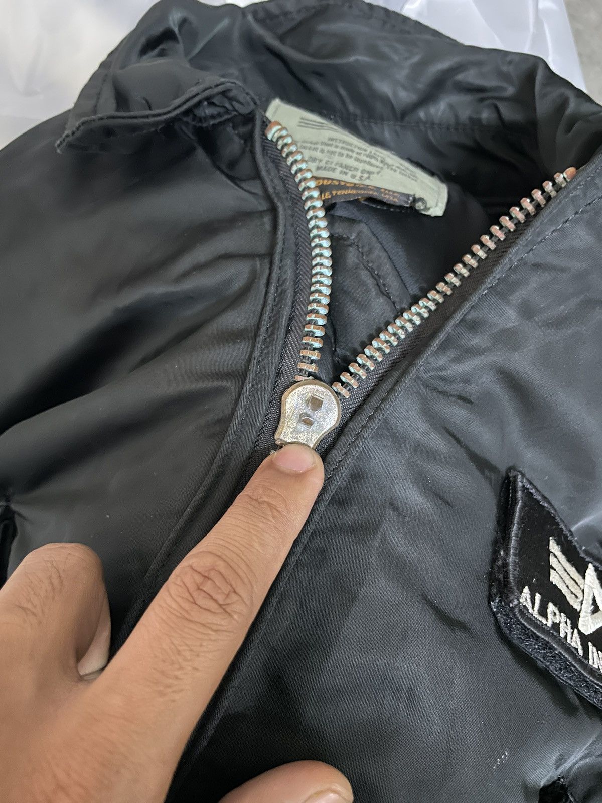 Alpha Industries × Vintage Vintage ALPHA INDUSTRIES BOMBER JACKET Size US L / EU 52-54 / 3 - 7 Thumbnail
