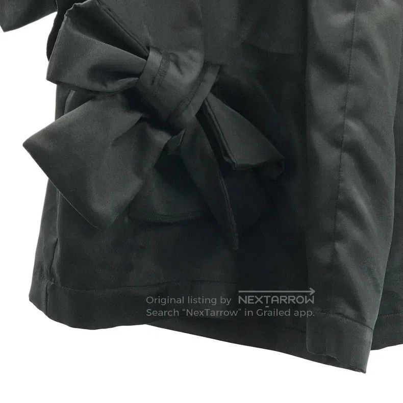 Comme des Garcons Comme des Garcons size S Retro Black Bow Tie Wide Leg Leis Size 22" - 4 Thumbnail