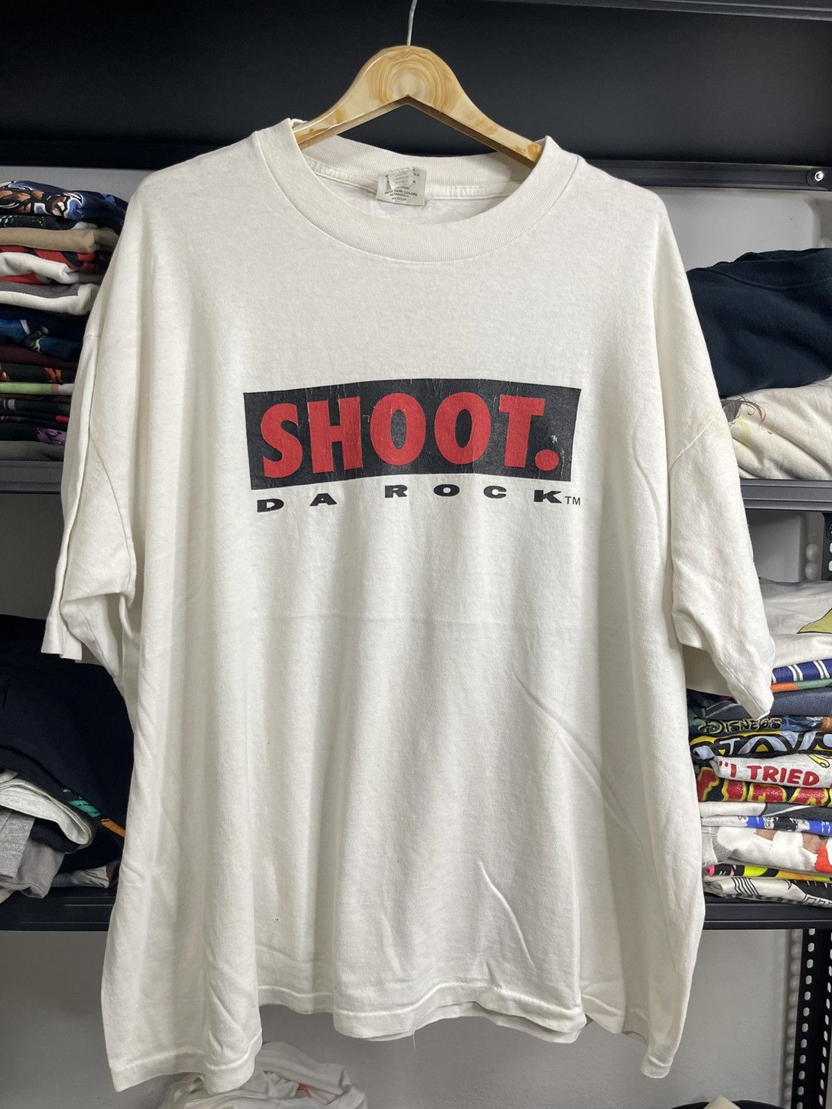 Vintage RARE 90s Da Rock Zone Shoot Streetwear Graphic Tee Size US XL / EU 56 / 4 - 1 Thumbnail