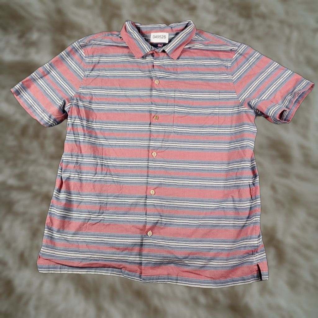 Vineyard Vines Vineyard Vines Shirt Mens Medium Red Blue Striped Casual Short Sleeve Button-Up Size US M / EU 48-50 / 2 - 1 Thumbnail