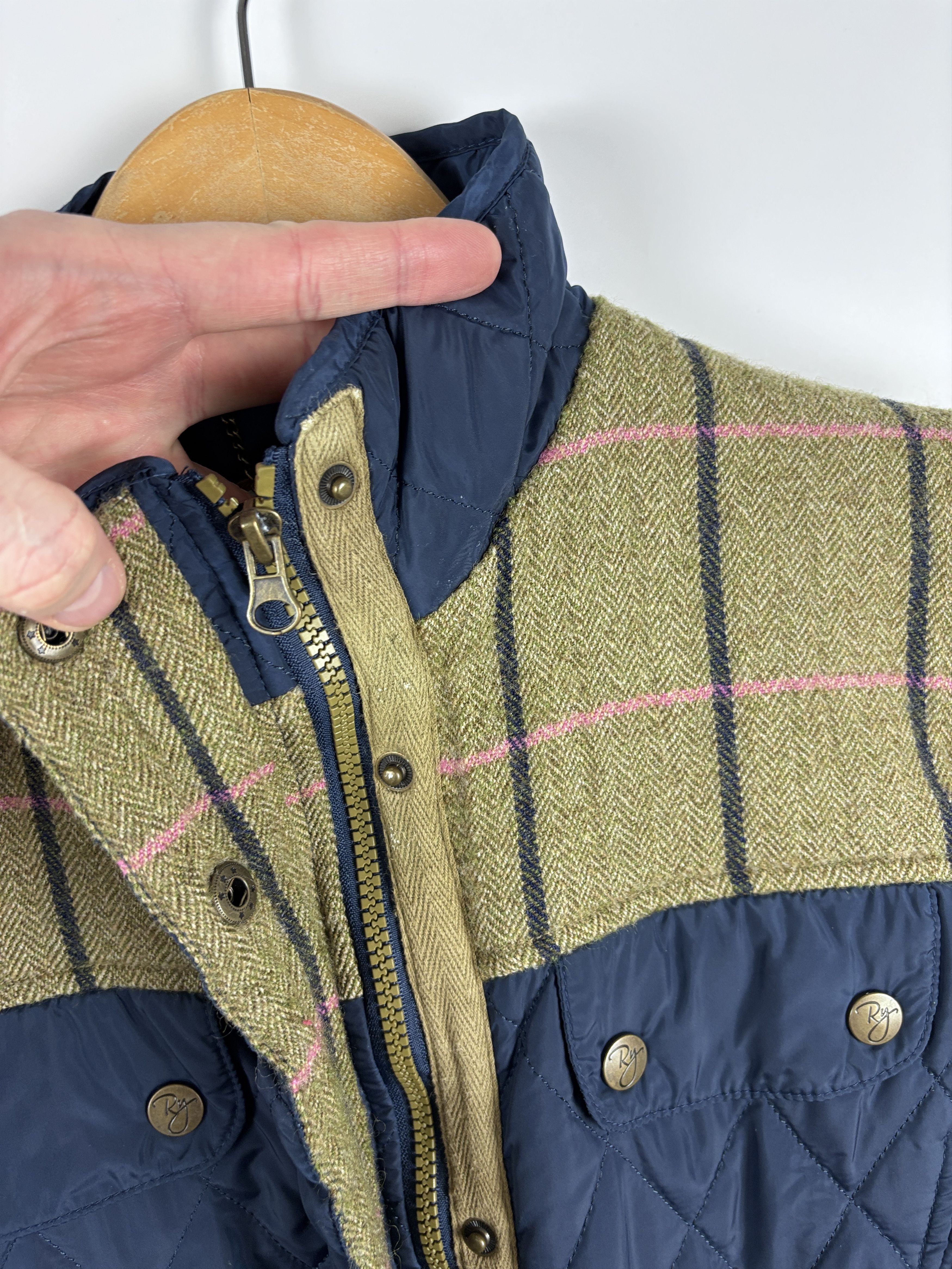 Vintage Rydale Tweed Waistcoat Country Hunting Gilet Jacket Blue S Size S / US 4 / IT 40 - 4 Thumbnail
