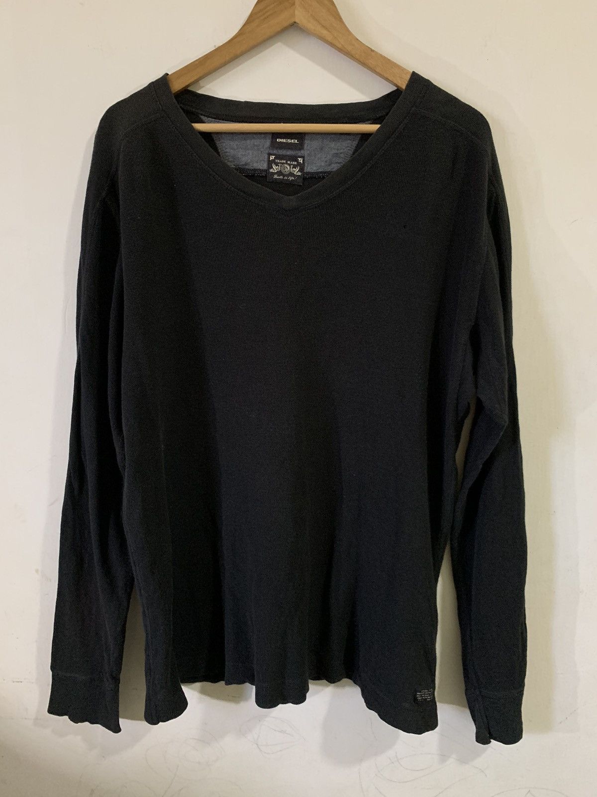 Diesel Y2K Diesel Waffle Kijiy Long Sleeve V-Neck Shirt Size US XXL / EU 58 / 5 - 1 Thumbnail