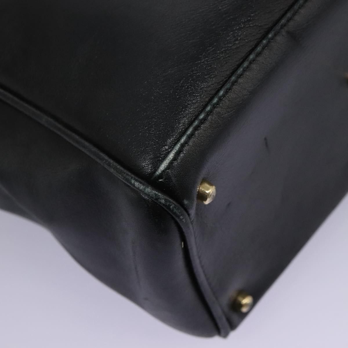 Gucci GUCCI Bamboo Hand Bag Leather Black Gold 000 2122 000 2122 Size ONE SIZE - 12 Thumbnail