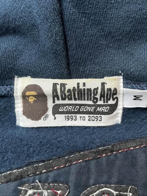 Bape BAPE Men's Navy Blue Flock Print Hoodie Size US M / EU 48-50 / 2 - 4 Thumbnail
