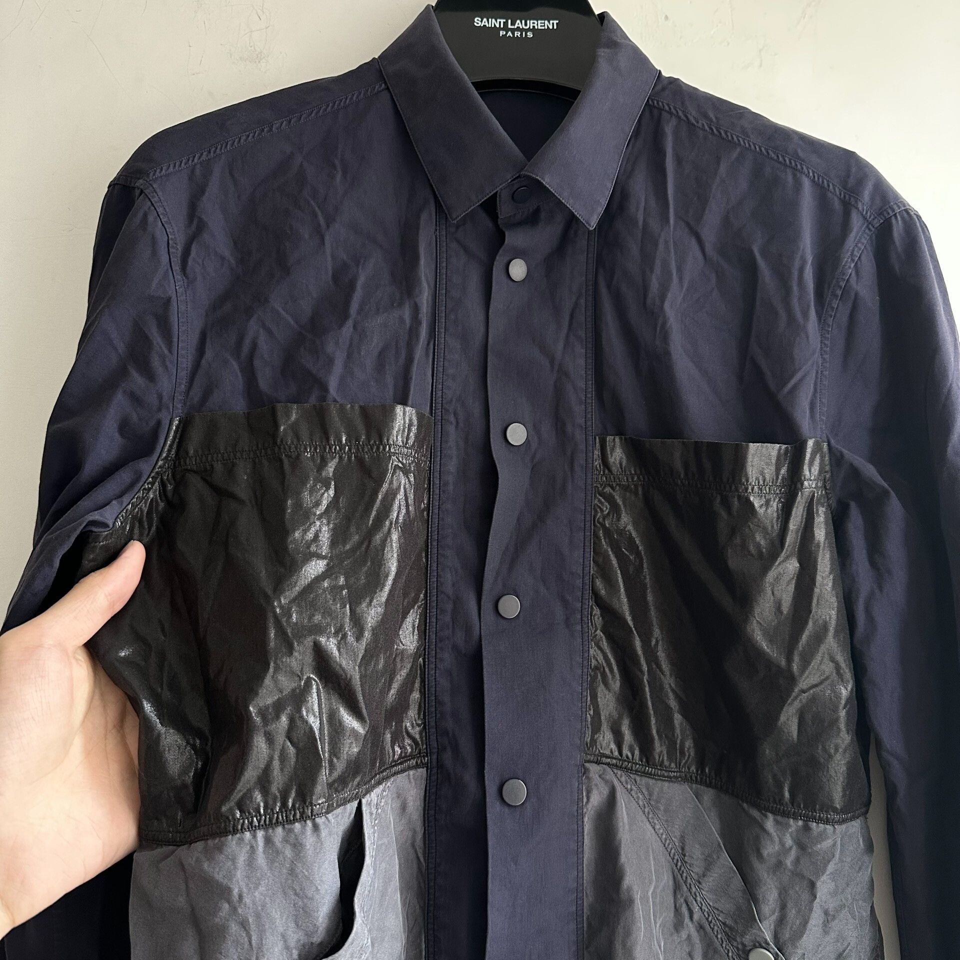 Balenciaga Balenciaga Black Panel Design Shirt Size US M / EU 48-50 / 2 - 1 Thumbnail
