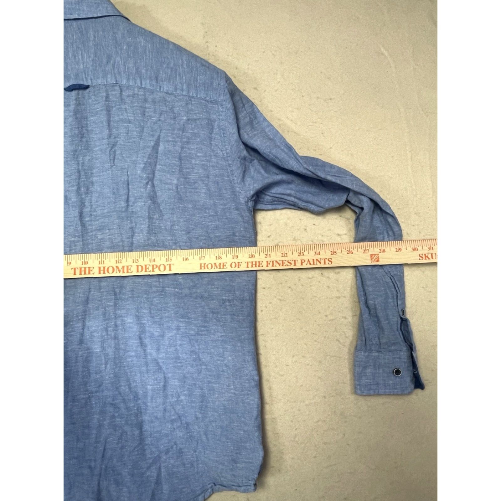 Vintage Report Collection Linen Button up Shirt Blue Mens Size Medium Size US M / EU 48-50 / 2 - 3 Thumbnail