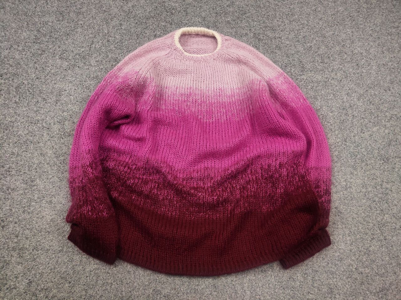 Handmade Vintage 90s Handmade Knit sweater Crew Neck Wool Blend Fuzzy Size L / US 10 / IT 46 - 2 Thumbnail
