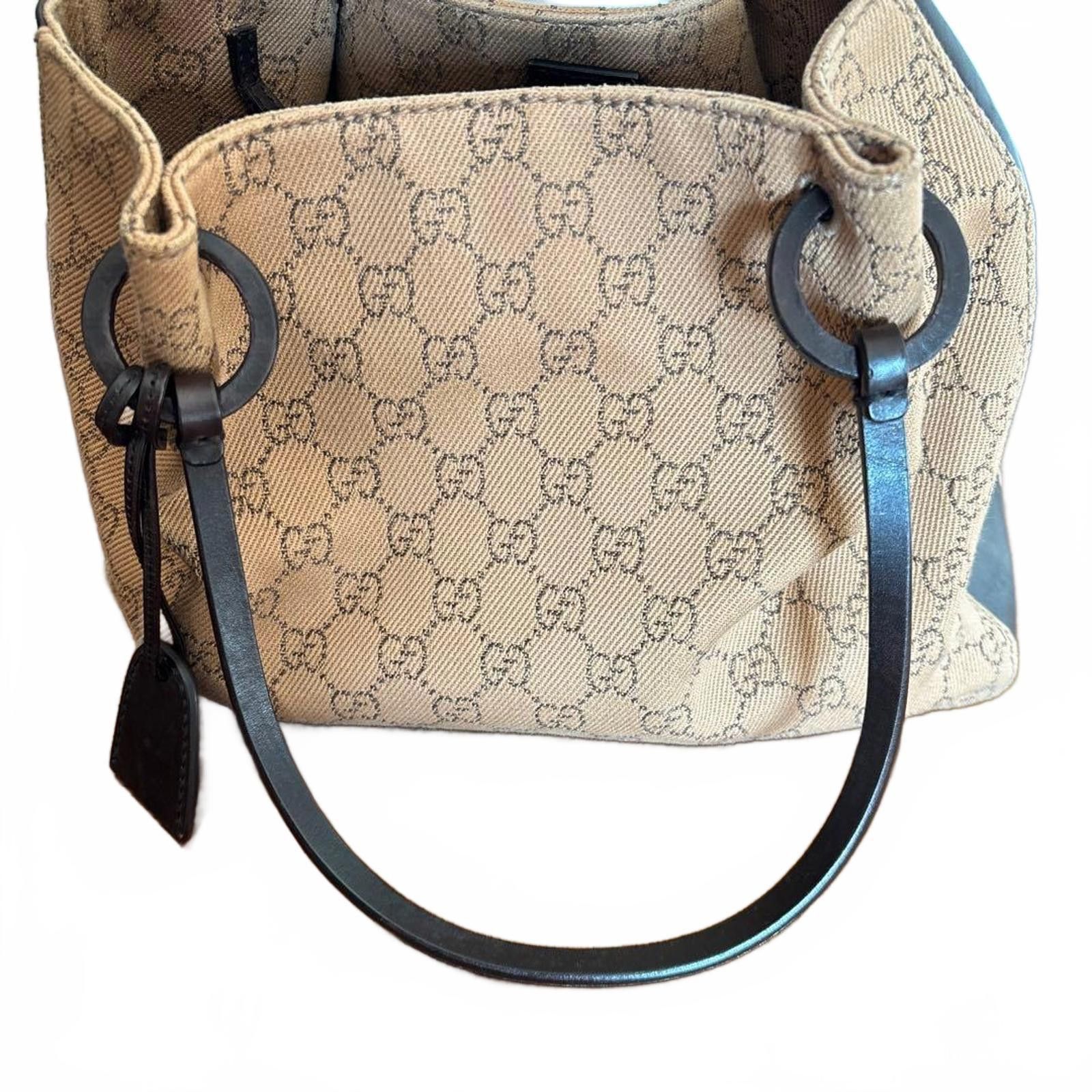 Gucci Gucci - Beige and Brown Monogram Tote Bag Size ONE SIZE - 6 Thumbnail