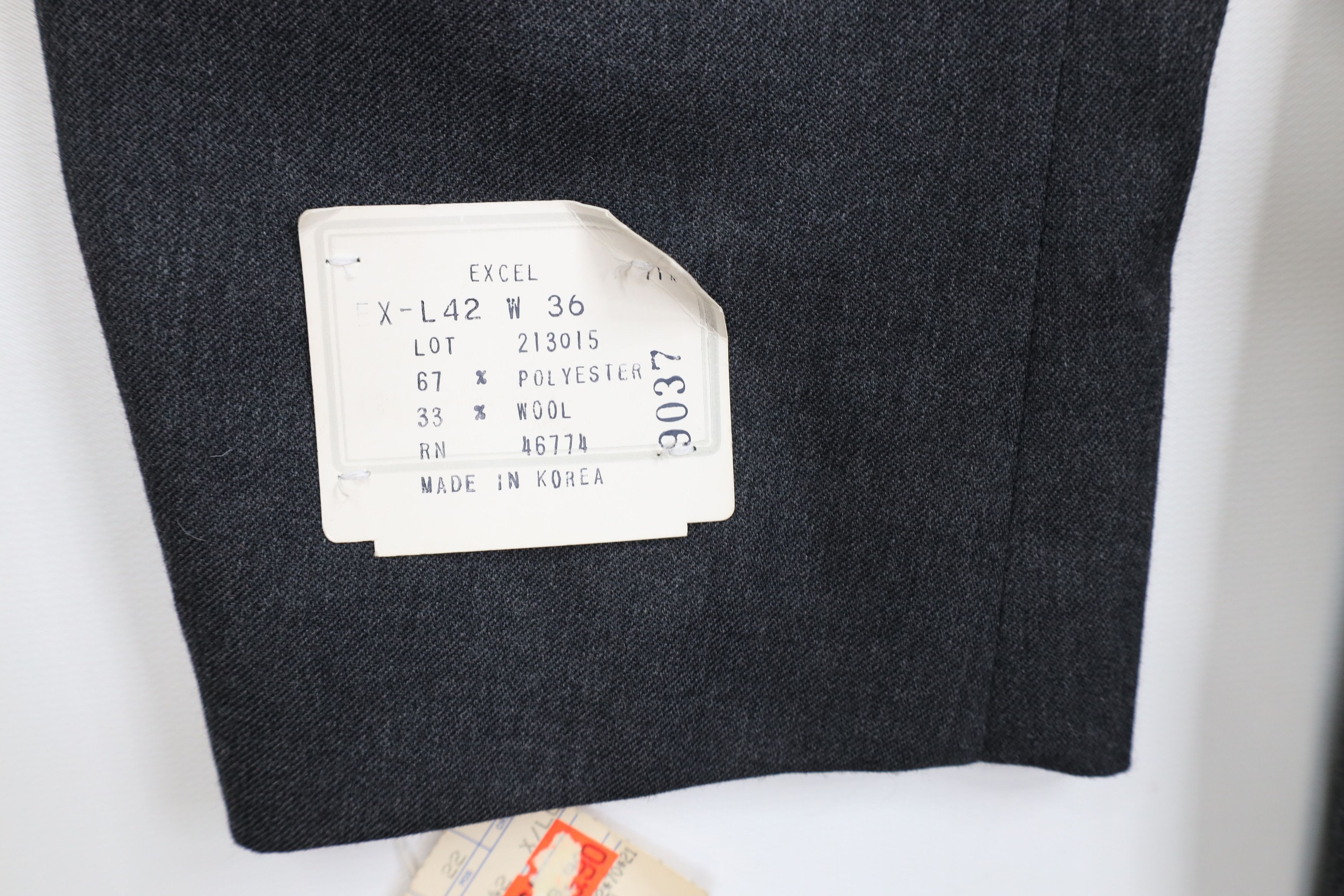 Vintage Deadstock Vintage 90s Streetwear Hand Tailored Wedding Suit Size 42L - 9 Thumbnail
