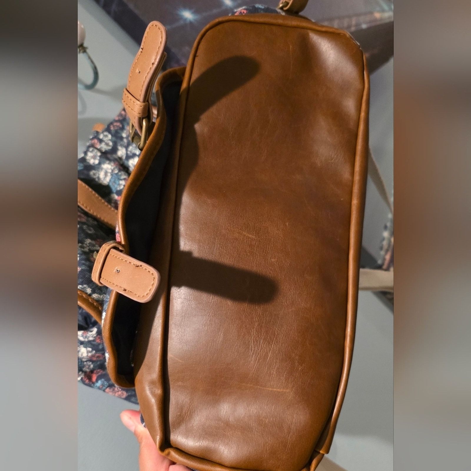 Other Vintage Mudd Floral Canvas Backpack with Faux Leather Trim Size ONE SIZE - 3 Thumbnail