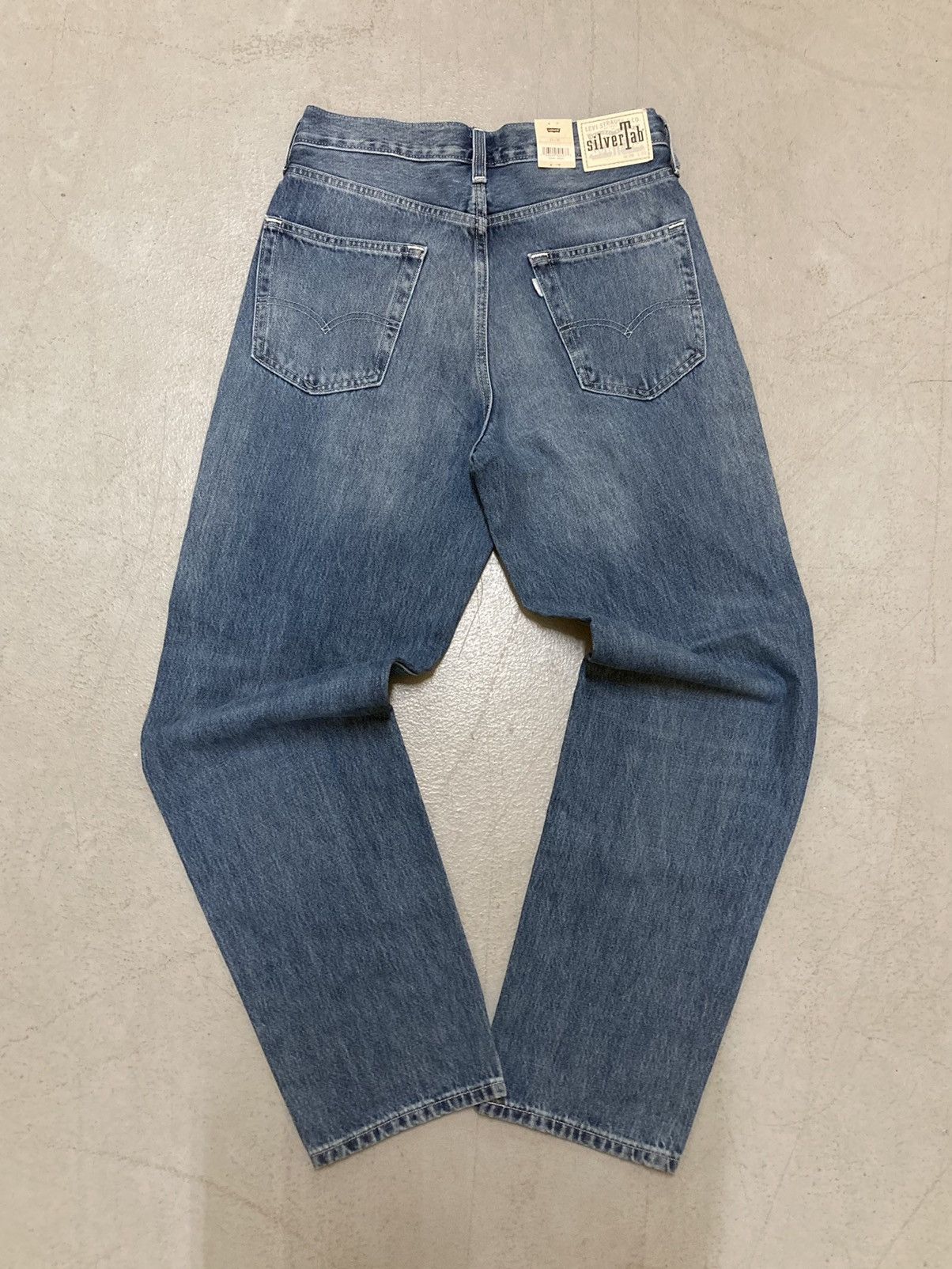 2000'S Levi's Silver Tab Baggy Fit Tapered Denim Pants, Men's Size 37 cotton blue type Vintage Second Hand