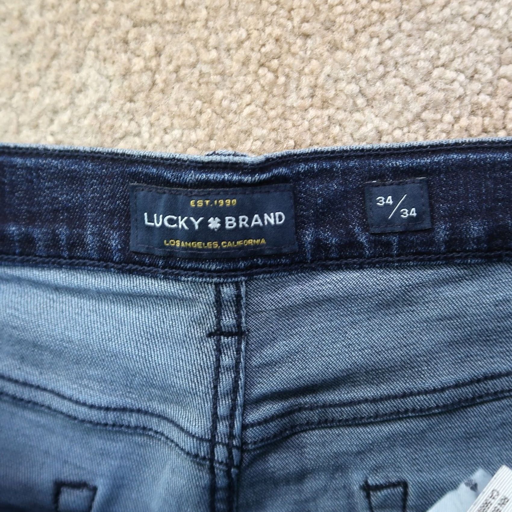 Lucky Brand Lucky Brand 363 Jeans Men 34x34 Denim Blue Straight 5-Pocket Zip Classic Inseam 34 Vintage: No? Size US 34 / EU 50 - 4 Thumbnail