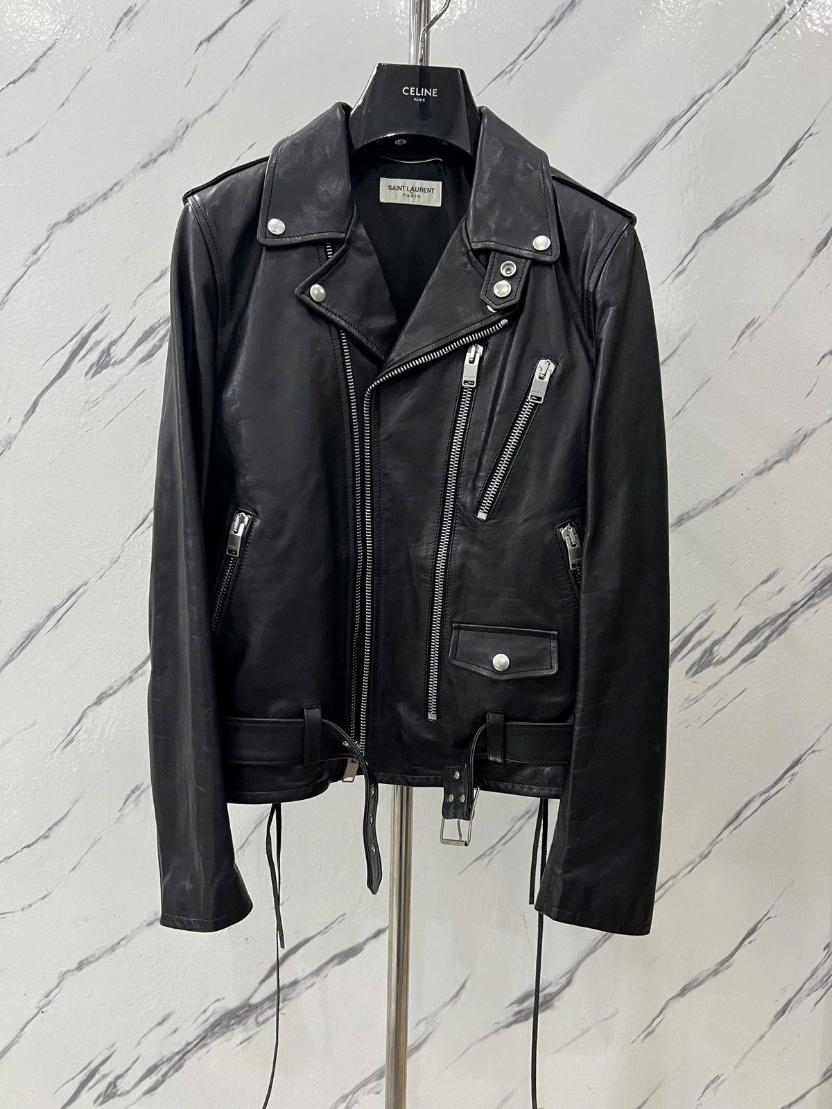 Saint Laurent Paris Saint Laurent L17 Leather Jacket Calf 46 | Grailed