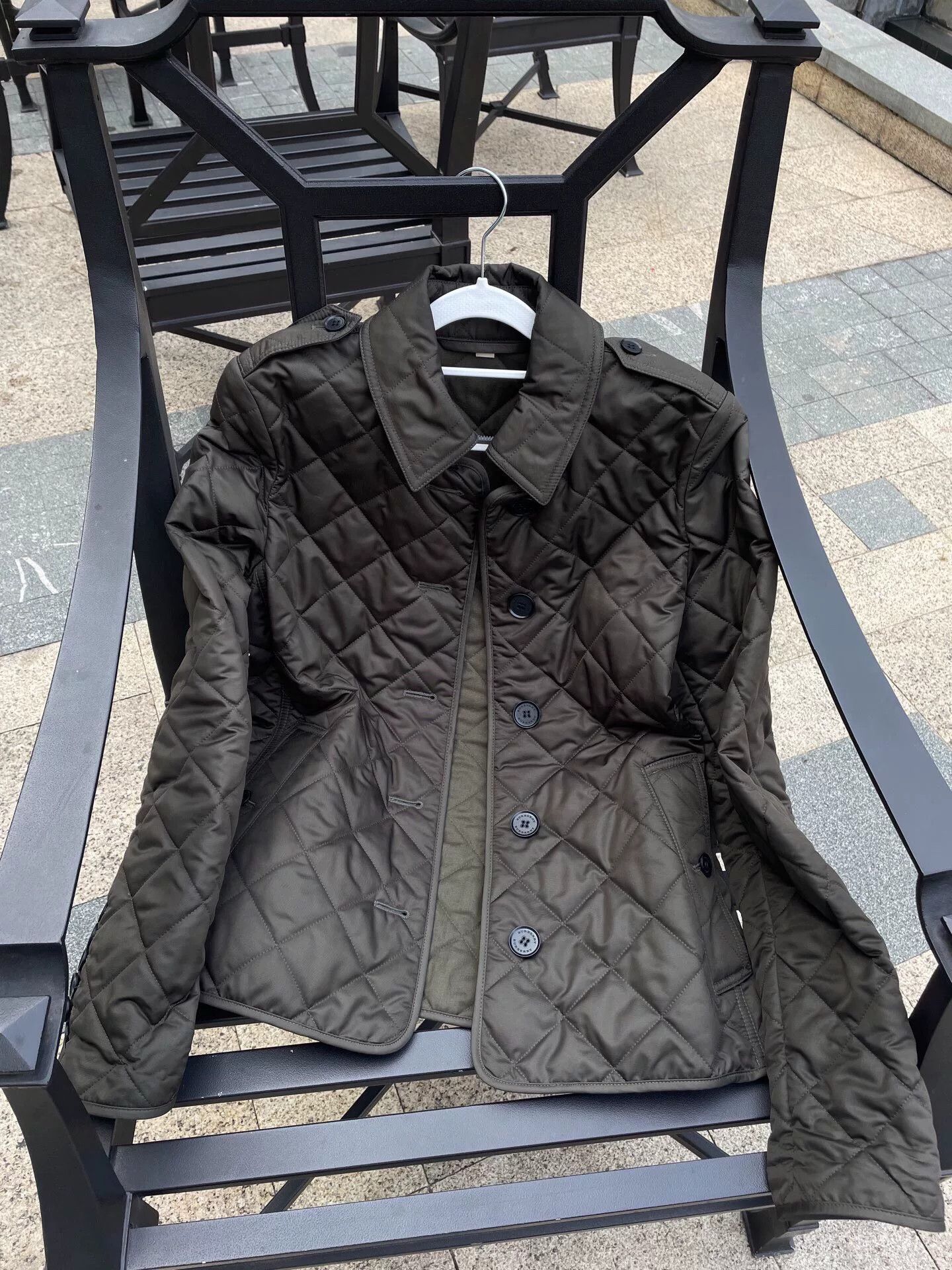 Burberry Burberry Green Cotton Puffer Jacket Size US M / EU 48-50 / 2 - 1 Thumbnail