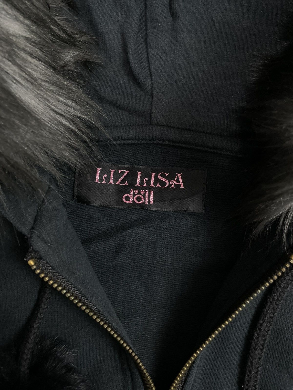 If Six Was Nine Gothic Lizlisa Zip Fur Hoodie Black ifsix style Size M / US 6-8 / IT 42-44 - 5 Thumbnail