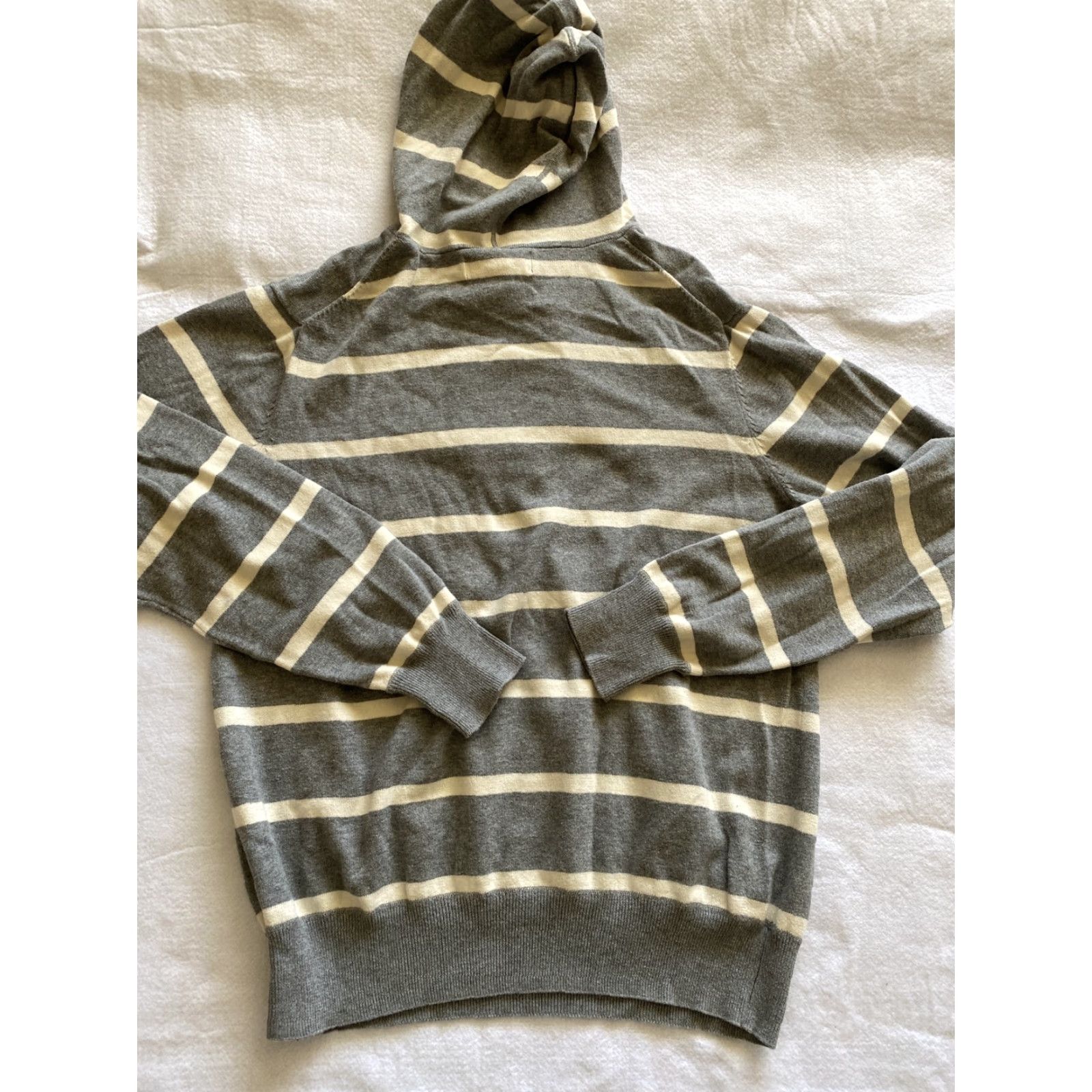 JW Anderson Frederik Anderson Copenhagen Hoodie Men L Gray Striped Sweatshirt Hooded Long Sleeve Size US L / EU 52-54 / 3 - 6 Thumbnail