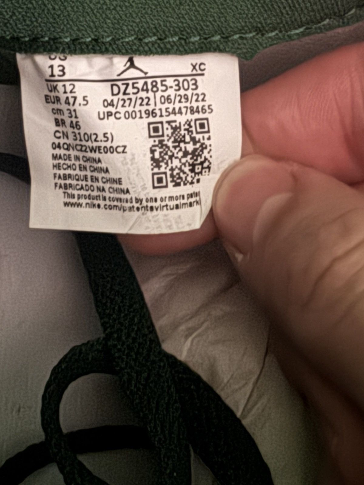 Jordan Brand Nike Air Jordan 1 High Gorge Green 2022 Size US 13 / EU 46 - 9 Thumbnail