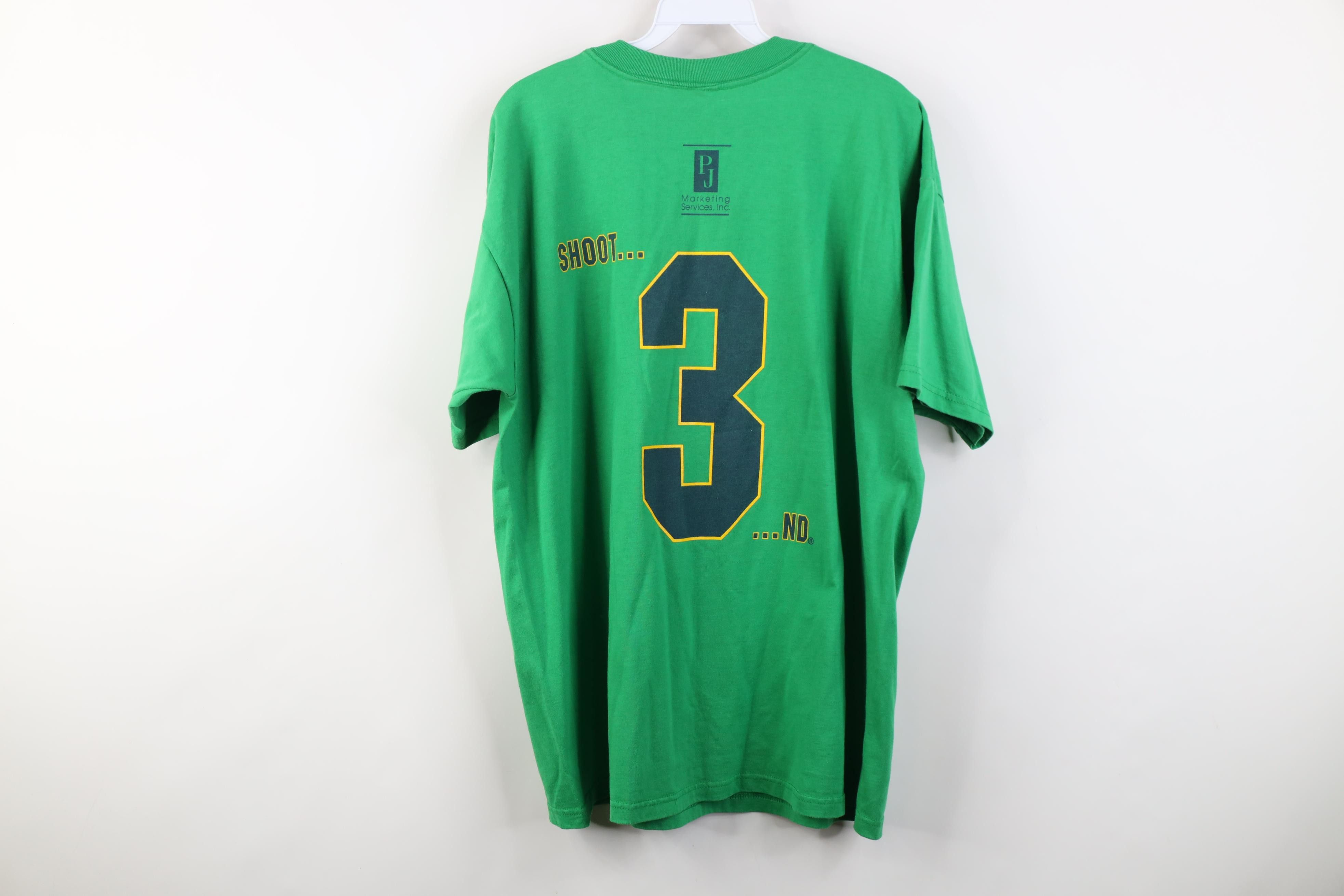 Vintage Vinage 90s Y2K Notre Dame University Basketball T-Shirt Size US XL / EU 56 / 4 - 11 Thumbnail