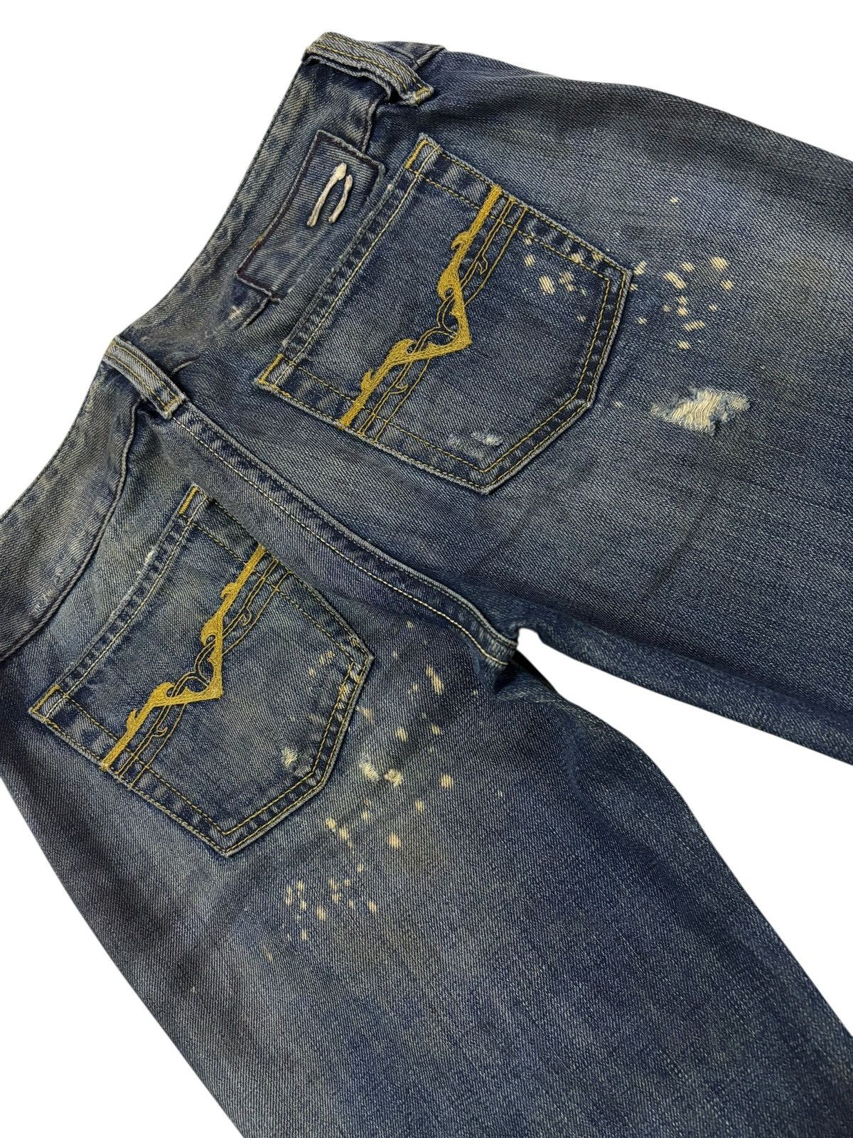 Diesel Vtg Diesel Italy Flared Distressed Jeans Size US 29 - 6 Thumbnail