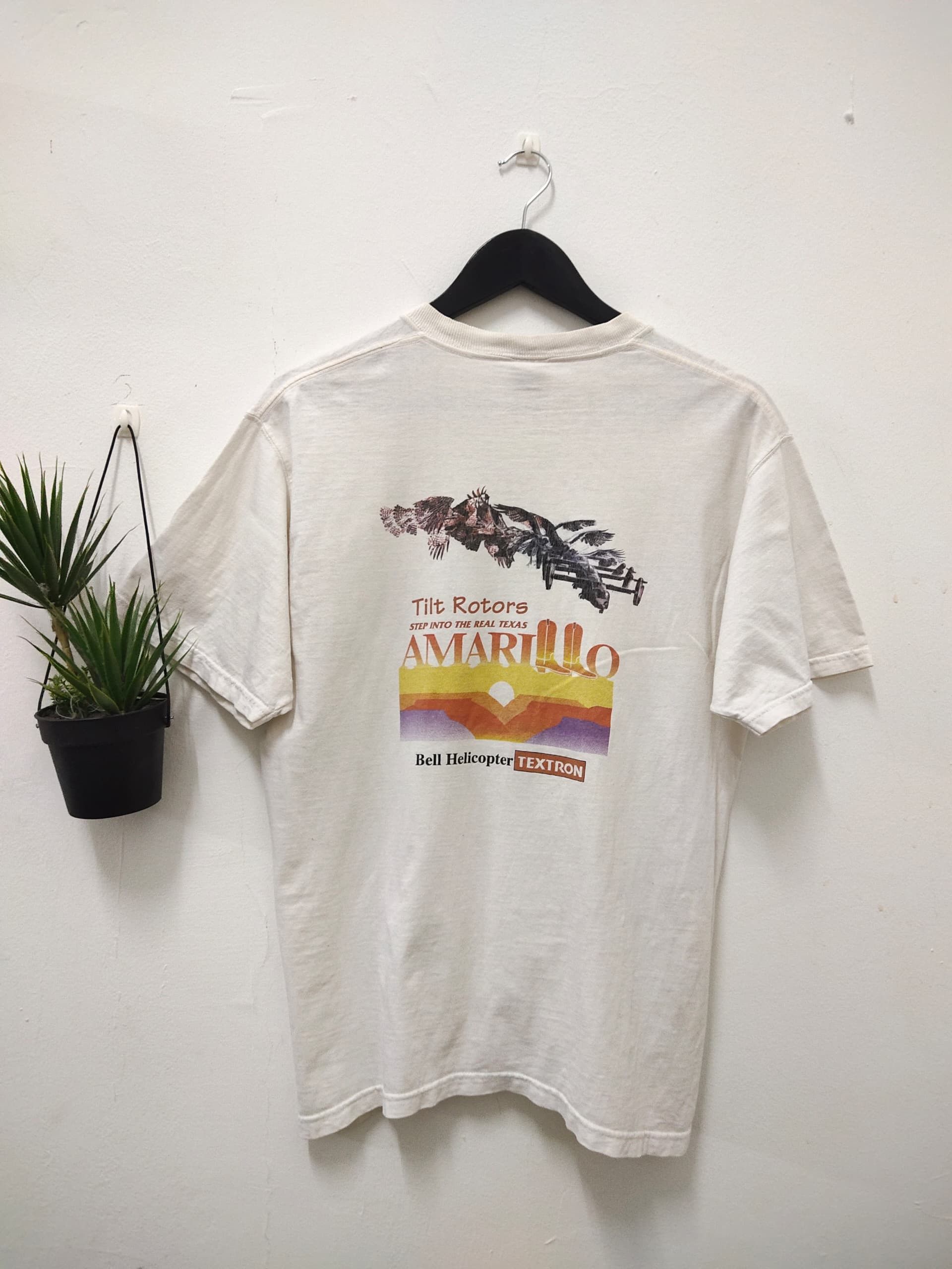 Fruit Of The Loom × Vintage Vintage Bell Hellicopter Textron back hit t shirt Size US M / EU 48-50 / 2 - 1 Thumbnail